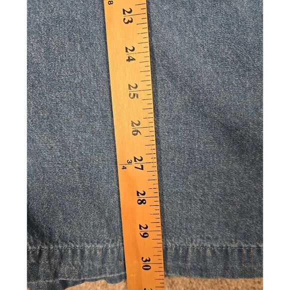 Passion-I Vtg Chambray Button Up Tunic Native American Embroidery Tribal Size 3X - Picture 12 of 16